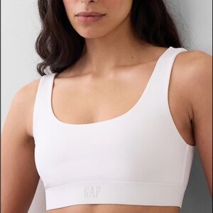GAP Bundle of 2 Scoop-Front Bralette Bra - Grey & White